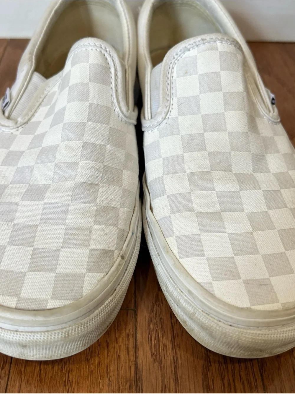 Vans Sneakers Low Slip On Skate Shoes Checkerboard Women’s Size 9 White